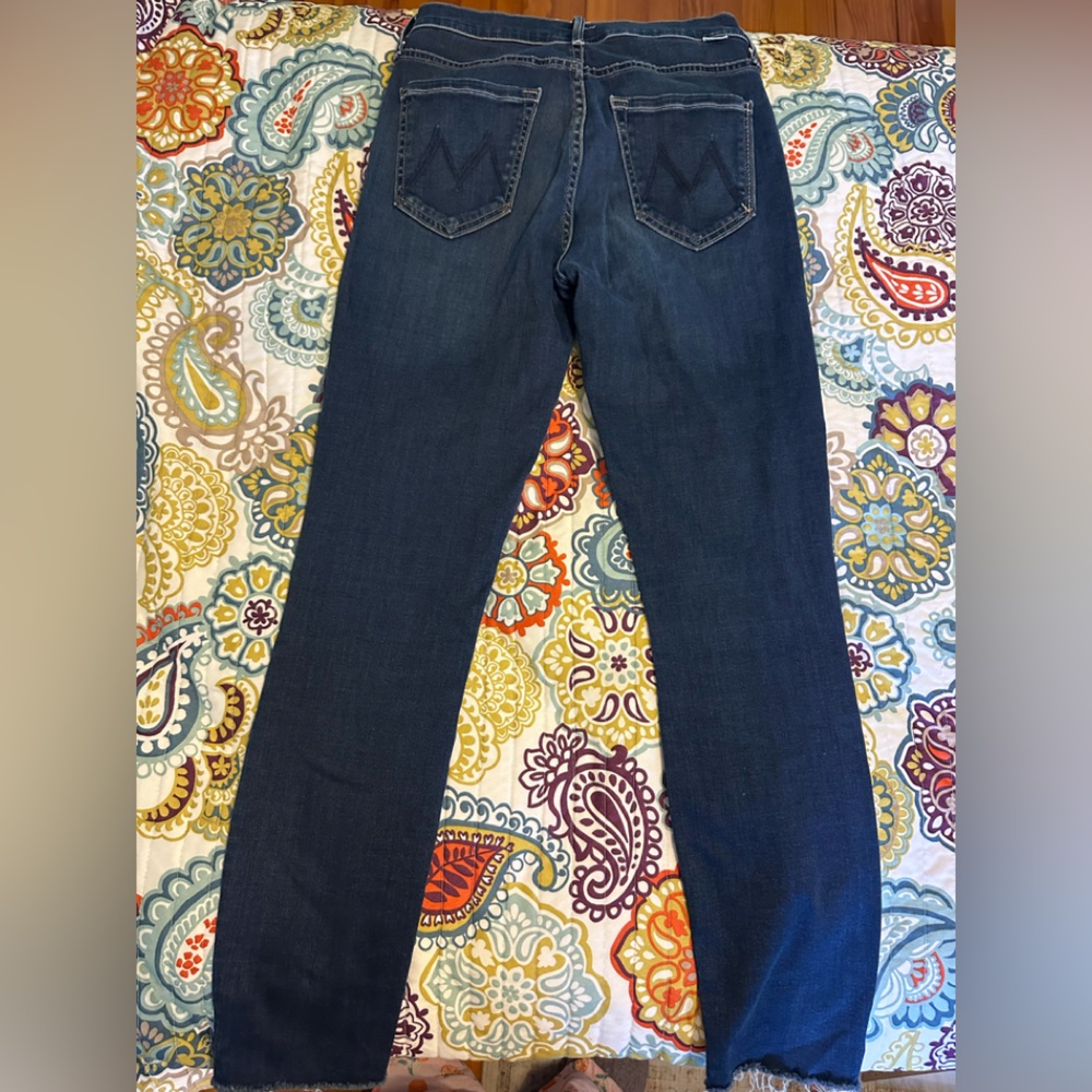 Mother the Stunner Zip Ankle Step Fray Jeans sz 26